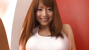 sexy Japanese race queen is giving blow job