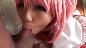 Voluptous girlfriend Koharu Aoi has an urge to rub her skinny pussy