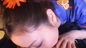 Beautiful nipponese girl Shizuku Morino gets licked and fucked