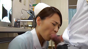 Cock sucking with wild Asian nurse Hisae Yabe