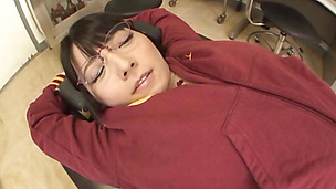 Hot Japanese teen Ai Uehara receives warm stimulation from horny guy